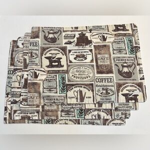 Coffee Themed Placemats Set of 4